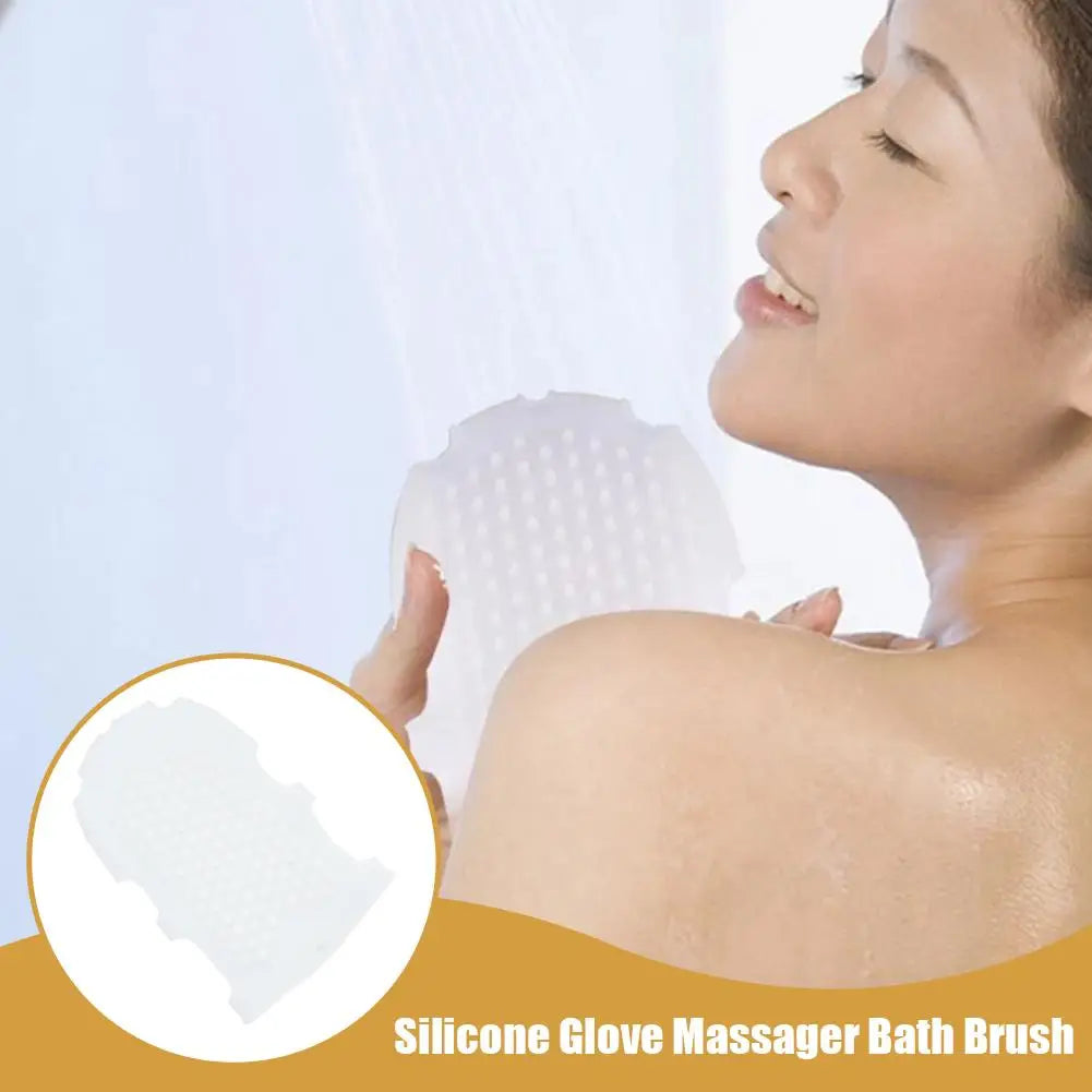Silicone Shower Glove Massage Bath Brush – Exfoliating Body Scrubber & Skin Cleanser