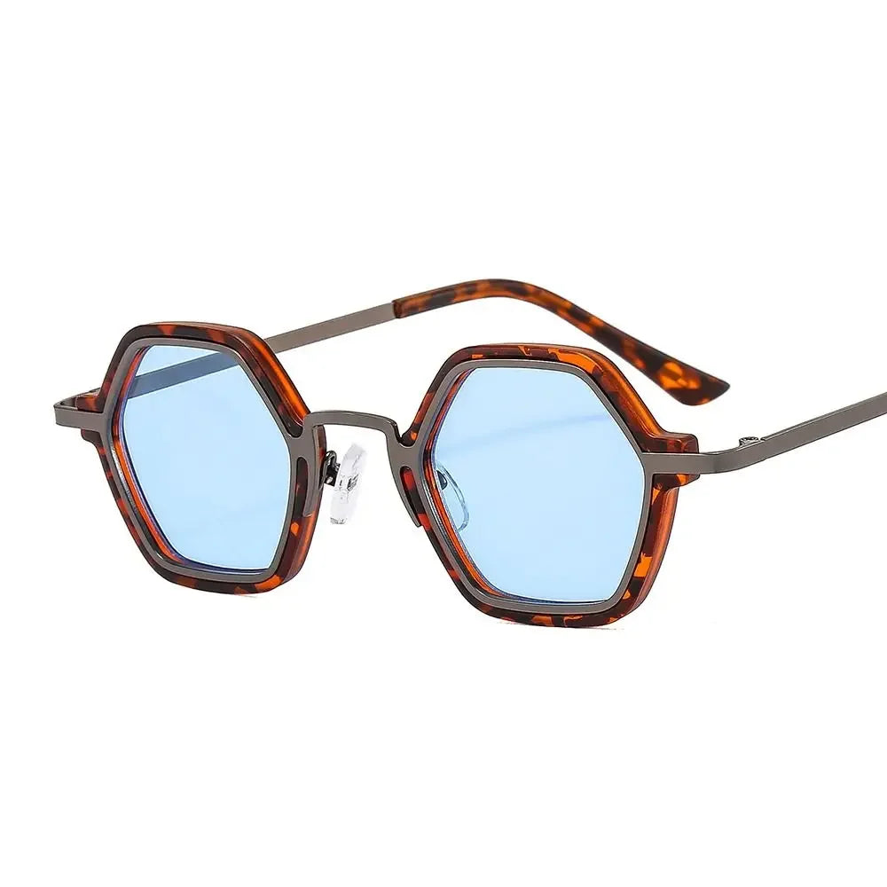 Polygon Metal Frame Square UV Sunglasses — Retro Punk