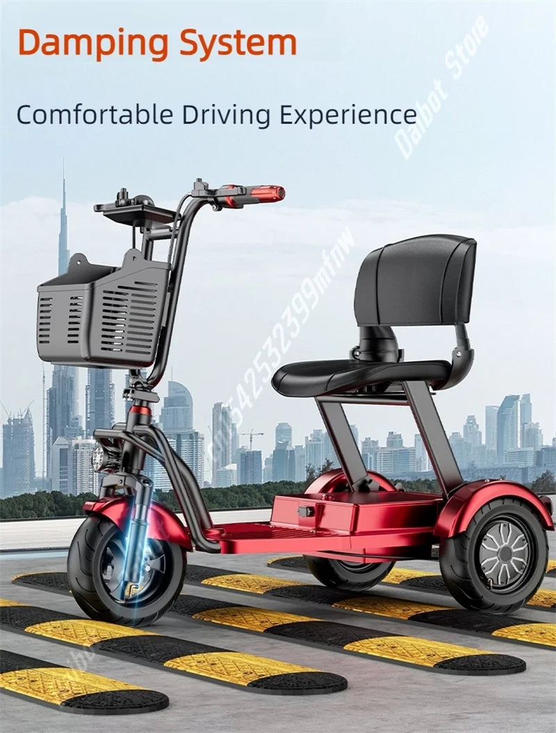Foldable 3-Wheel Mobility Scooter – Dual 500W, 40 km Range