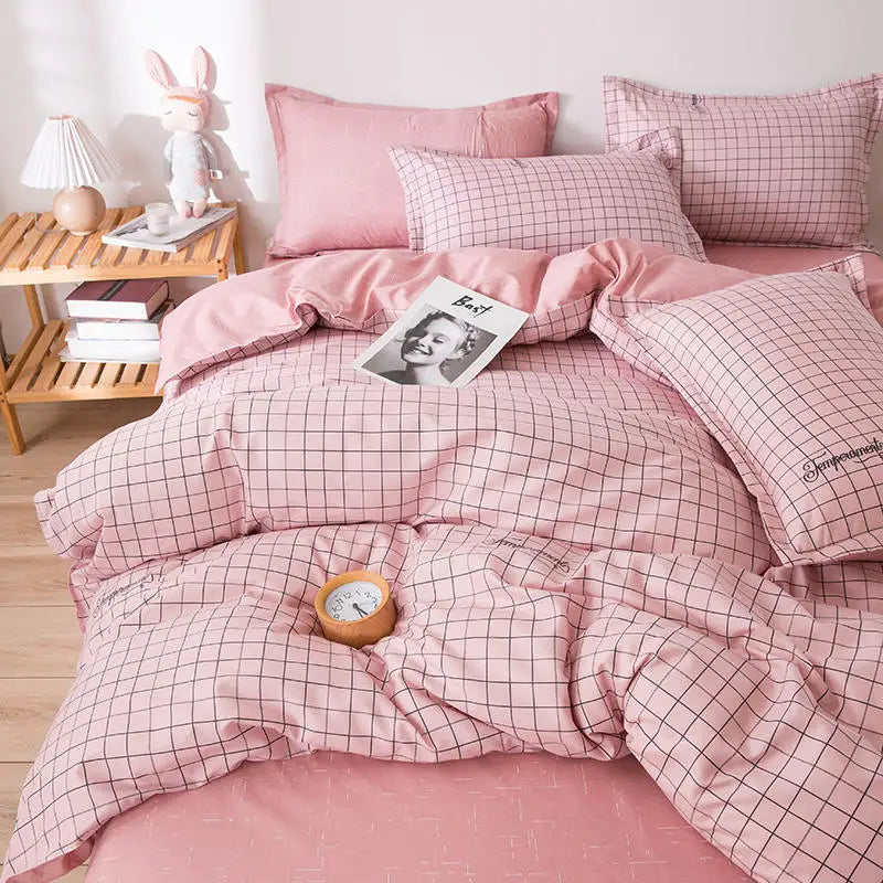 Microfiber Reactive Print Bedding Set – Duvet Cover, Flat Sheet & Pillowcases, 16 Patterns & 5 Sizes
