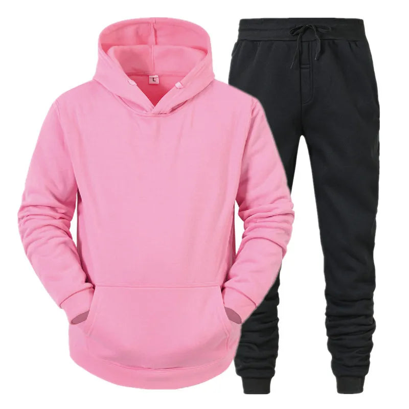 Men's Hoodie & Jogging Pants Sport Tracksuit Set – Spring Autumn Running Sweater Suit