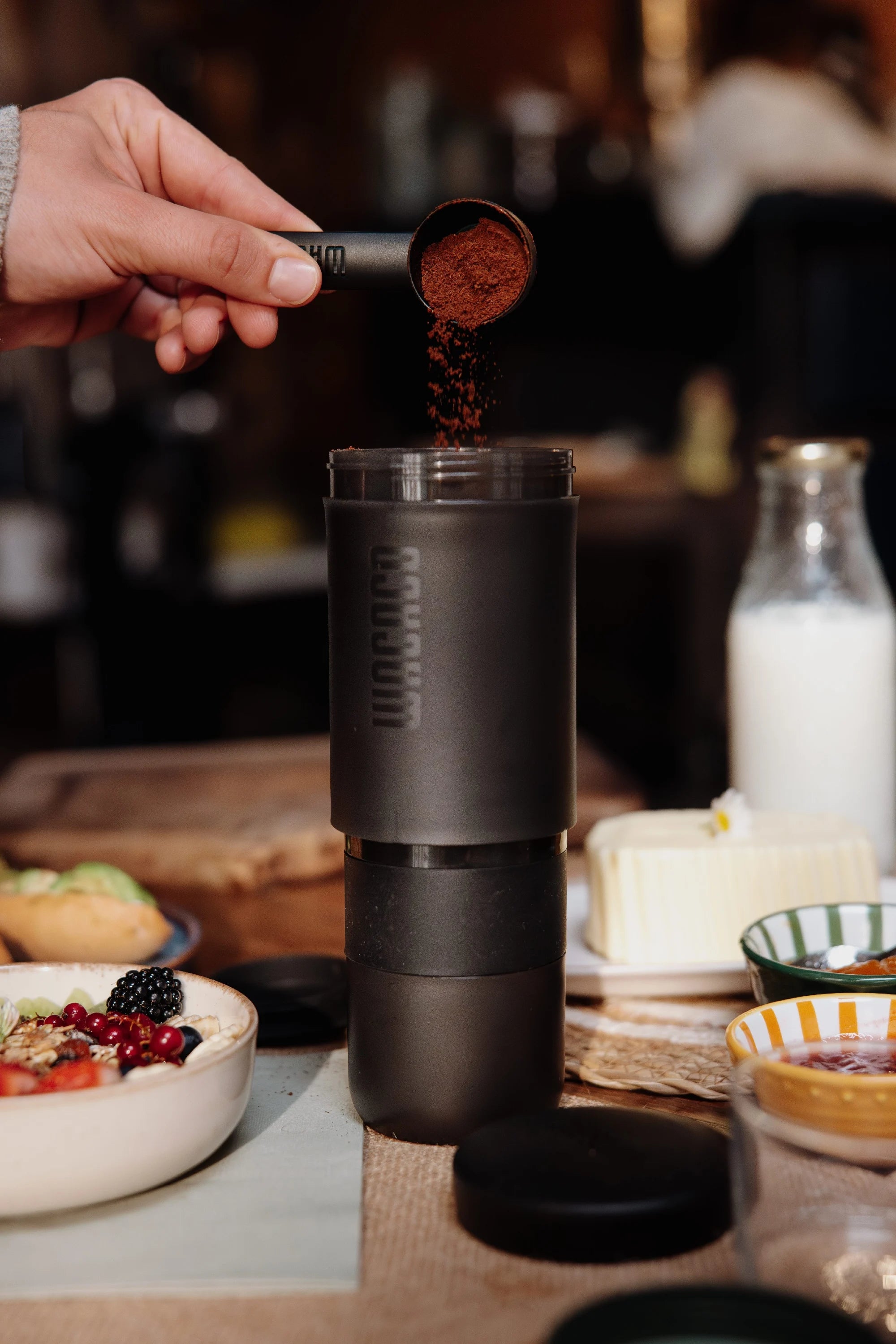 Coffee Anywhere, Anytime — WACACO Prestina All-in-1 Portable French Press | Foldable Manual Brewer for Camping, Hiking & Travel