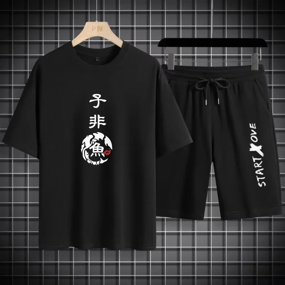 Men's Quick-Dry 3D Print T-Shirt & Shorts Set – Breathable Basketball Sport Tracksuit