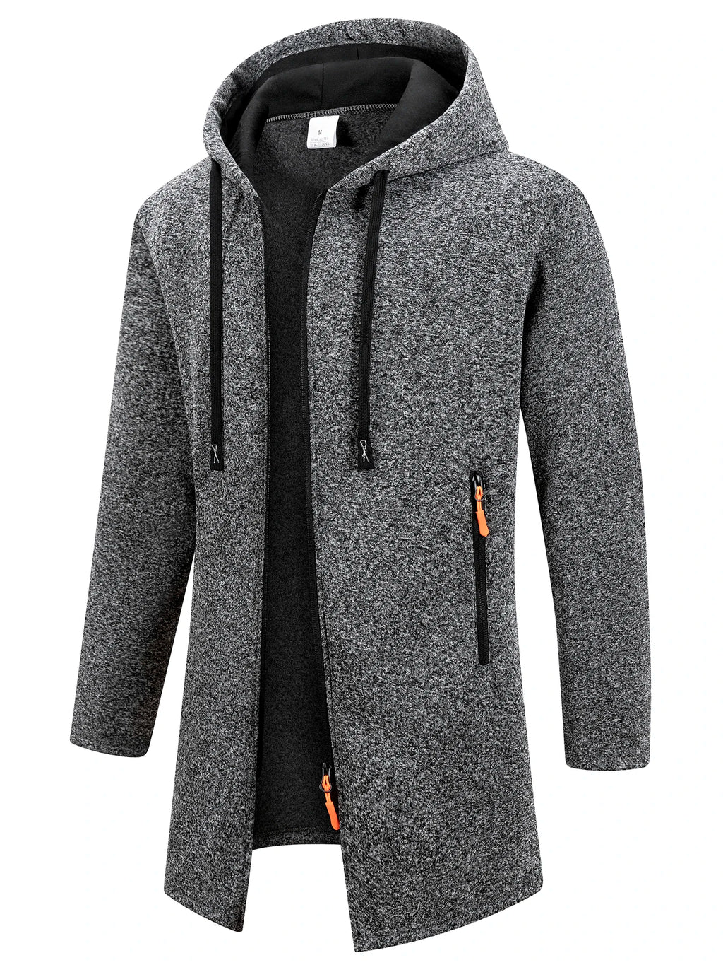 Men's Fleece Zip-Up Hoodie Jacket – Warm Knit Outerwear, S–3XL, 6 Colors