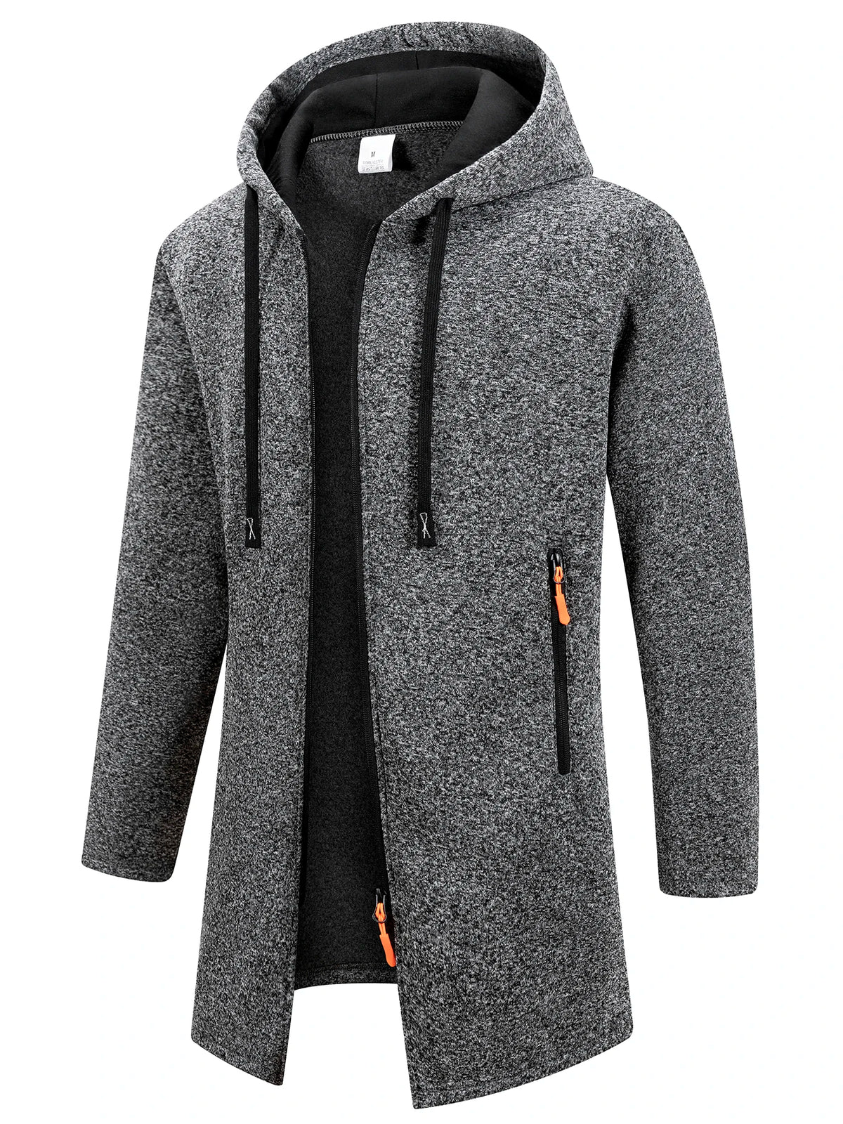 Men's Fleece Zip-Up Hoodie Jacket – Warm Knit Outerwear, S–3XL, 6 Colors