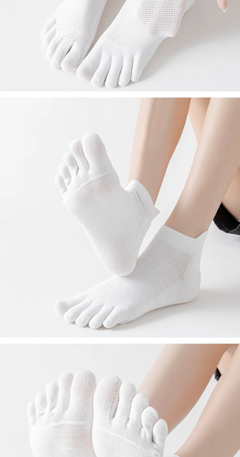 Women's Cotton Toe Socks – Breathable Mesh