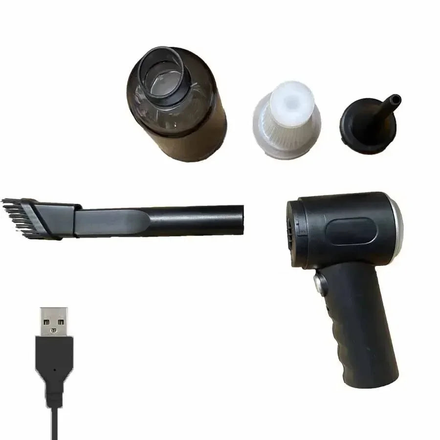 9000Pa Wireless Car Vacuum Cleaner — USB Charging Mini Wet & Dry Handheld Vacuum, 1200mAh