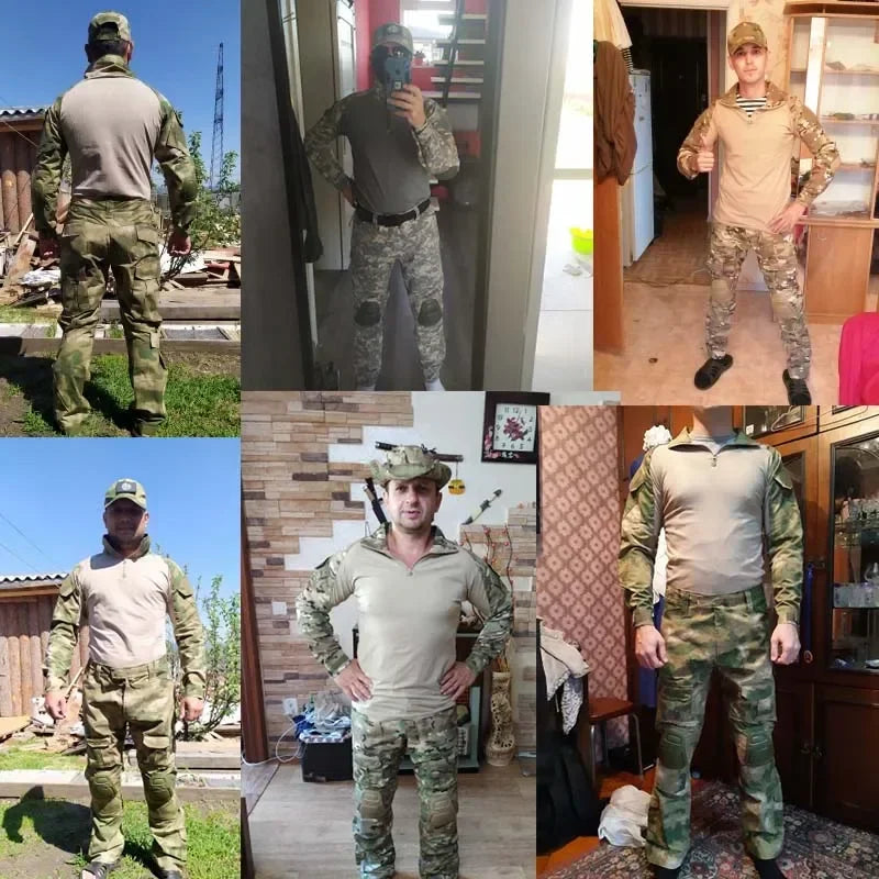 Men's Tactical Outdoor Training Suit – Hunting Shirt, Cargo Pants & Multi-Piece Uniform Set