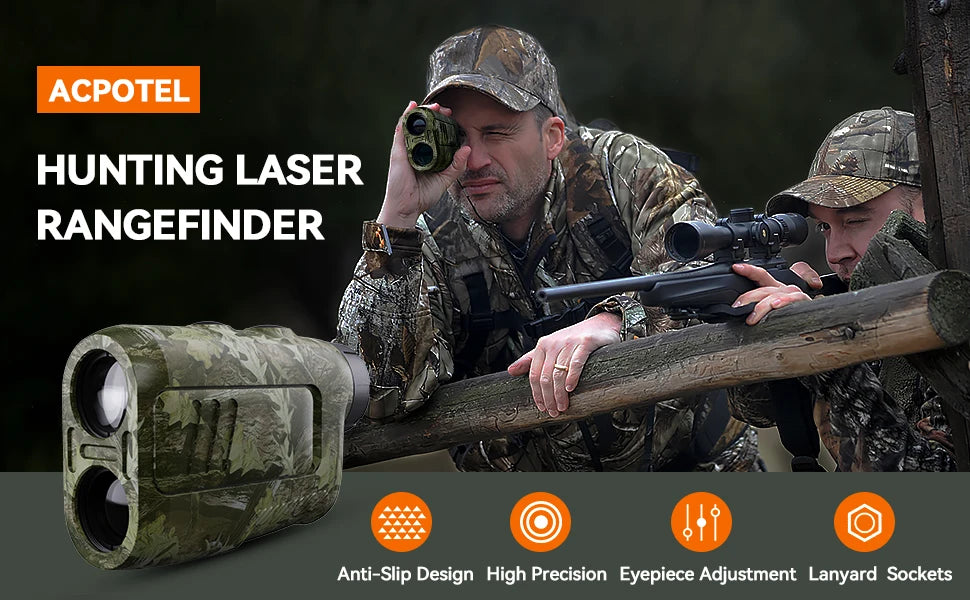 MiLESEEY PF2E Laser Rangefinder — 600m, 7° Field of View, BOW Mode, Rain & Fog Mode, Hunting
