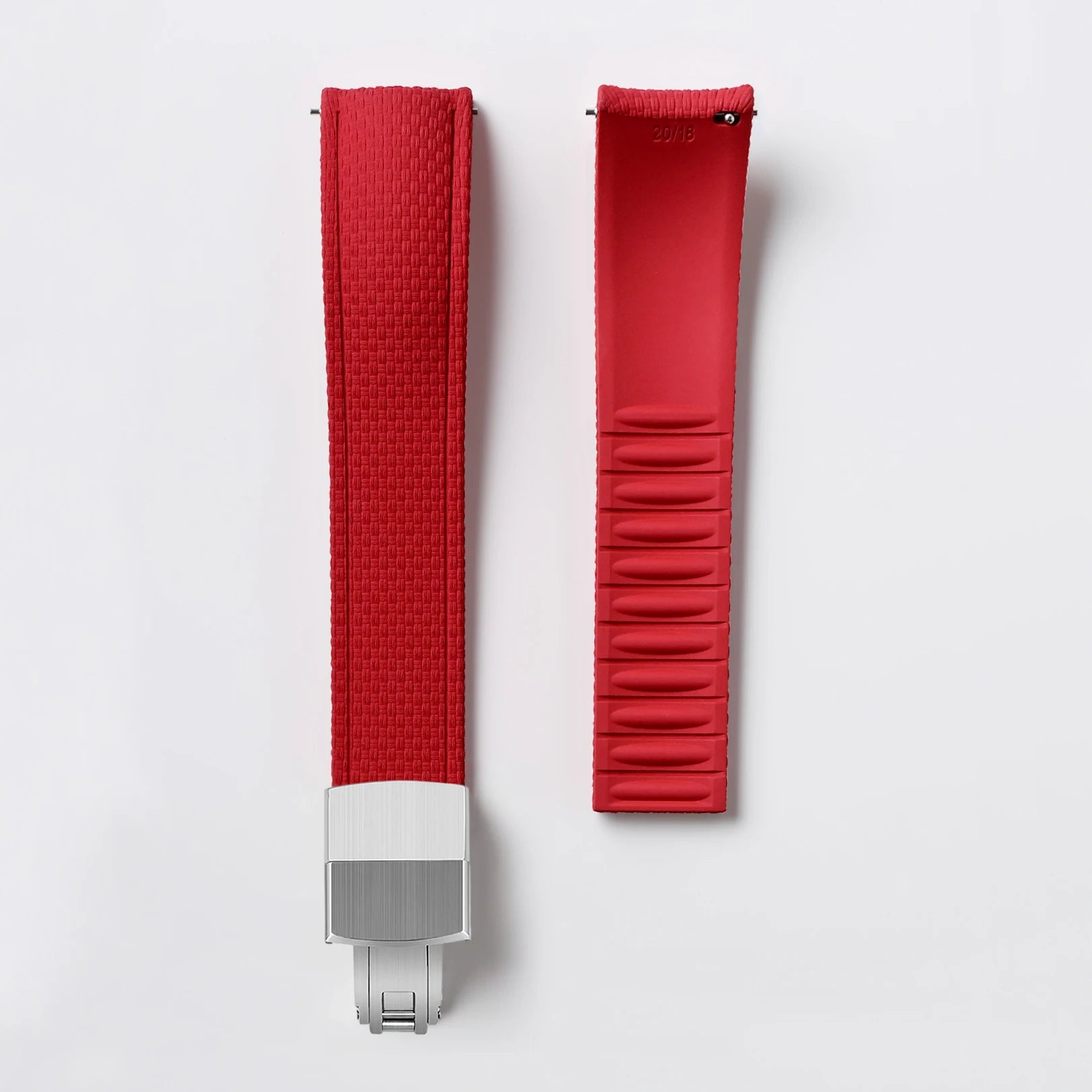 CTS Curved FKM Rubber Quick Release Watch Strap | 18-24mm Universal Diving Bracelet Band