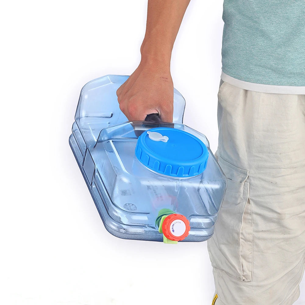 APWIKOGER 5L–10L Portable PC Water Bucket with Faucet – Leakproof Camping & Car Water Tank Container