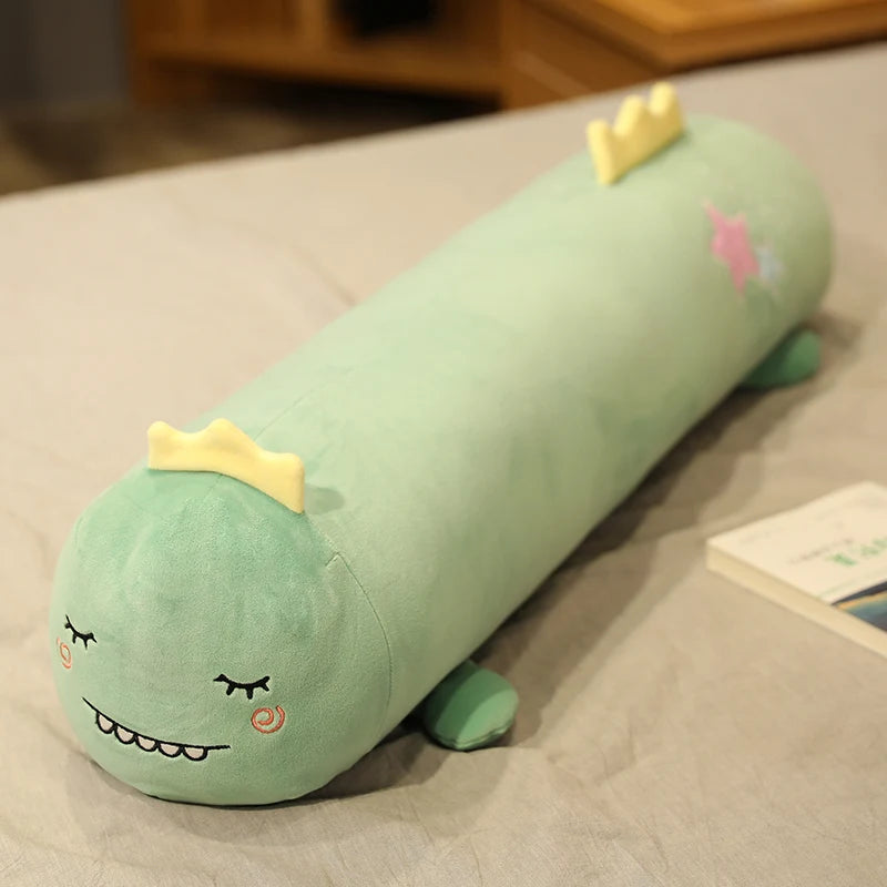 Cervical Roll Neck Pillow Cover – Soft Cartoon Print, Zipper Closure, 80–140cm