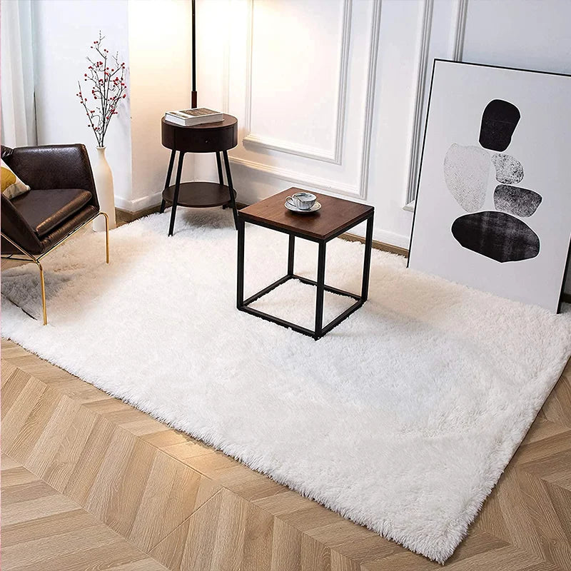Fluffy Area Rug – Nordic Style Non-Slip Bedroom & Living Room Carpet, 8 Colors & 7 Sizes