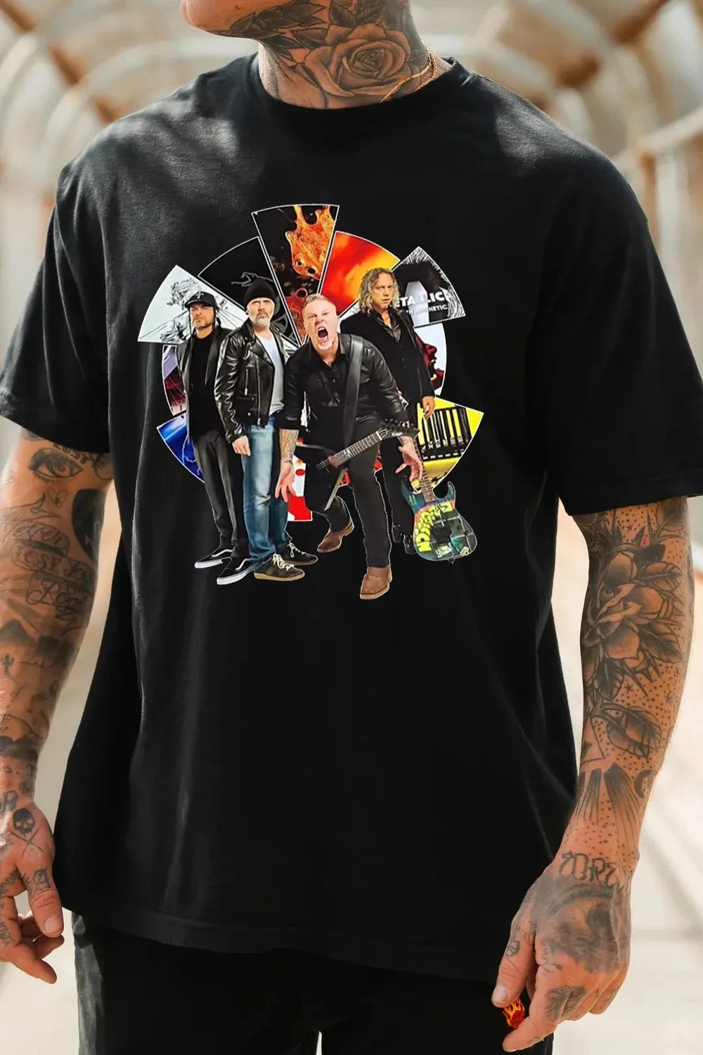 Metallica Rock Band Graphic T-Shirt — 100% Cotton Streetwear Tee for Men & Women