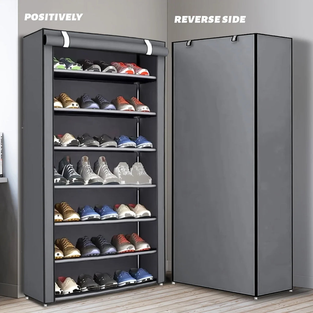 6-10 Tier Shoe Cabinet with Dust-Proof Rolling Shutter Door – Space-Saving Storage for Entryway, Hallway & Bedroom