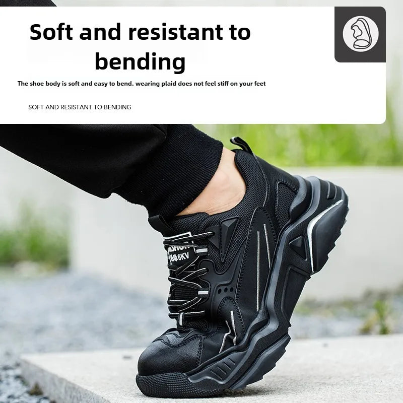 Steel Toe Safety Sneakers – Kevlar Anti-Puncture Insulated Work Shoes