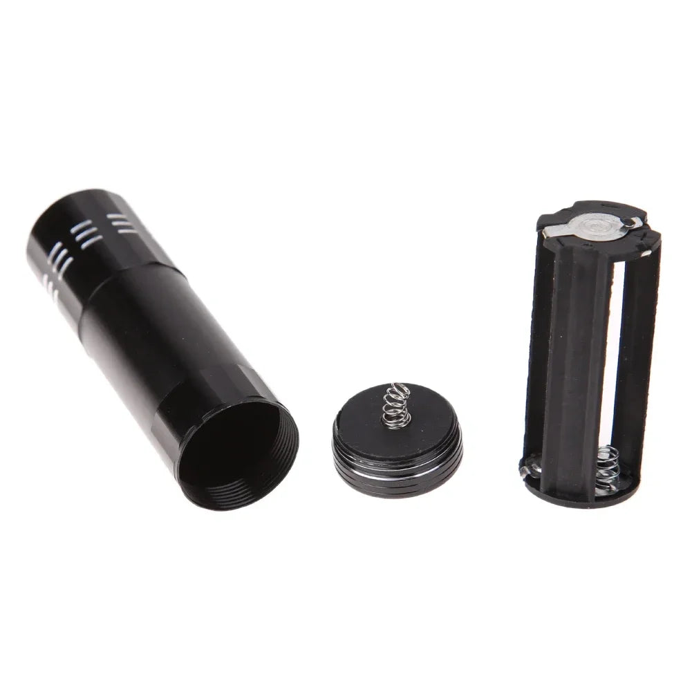 UV Blacklight Flashlight | 9/12 LED 395nm, Pet Urine & Stain Detector, Waterproof Aluminum, Batteries Not Included