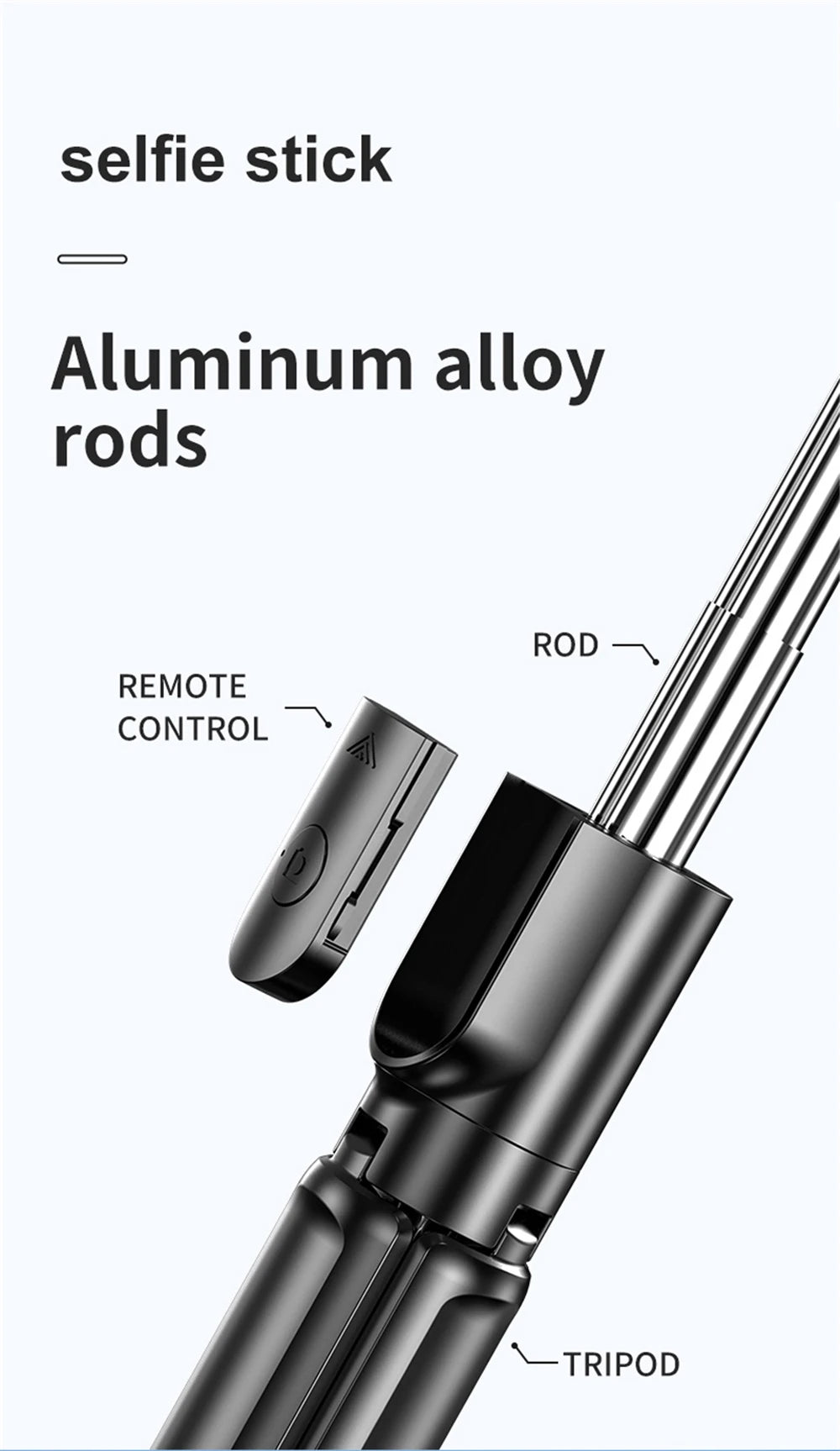 3-in-1 Bluetooth Selfie Stick Tripod with LED Fill Light & Remote Shutter