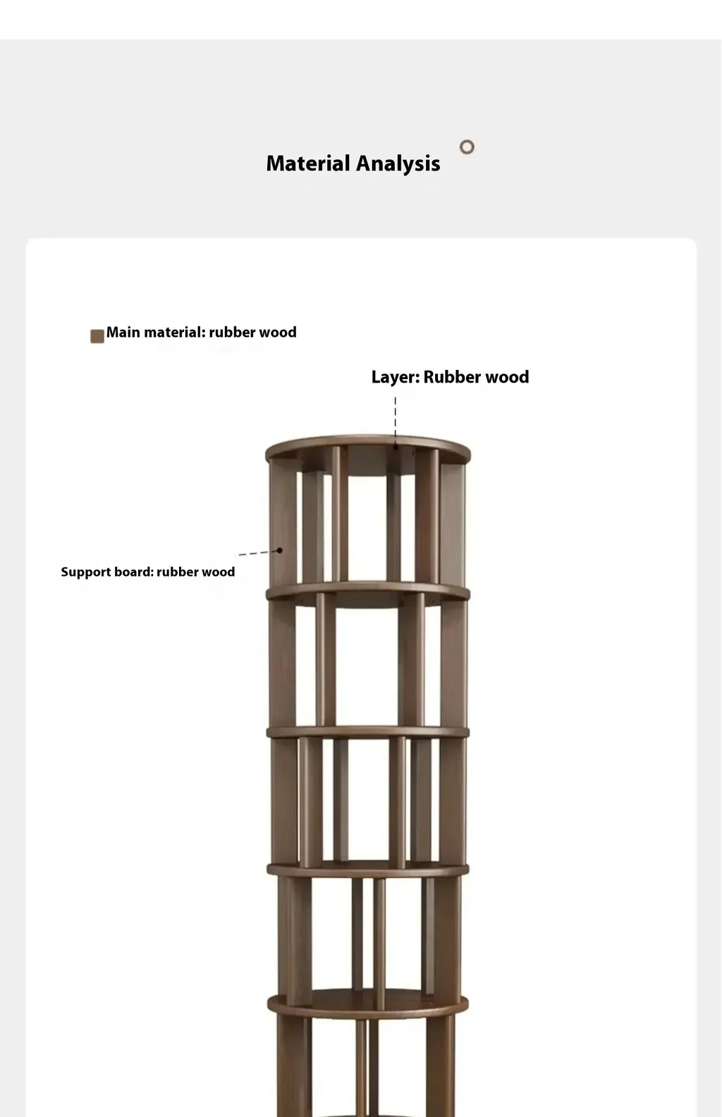 Vintage Rotating Bookcase – Compact Wooden Miniature House Display Shelf