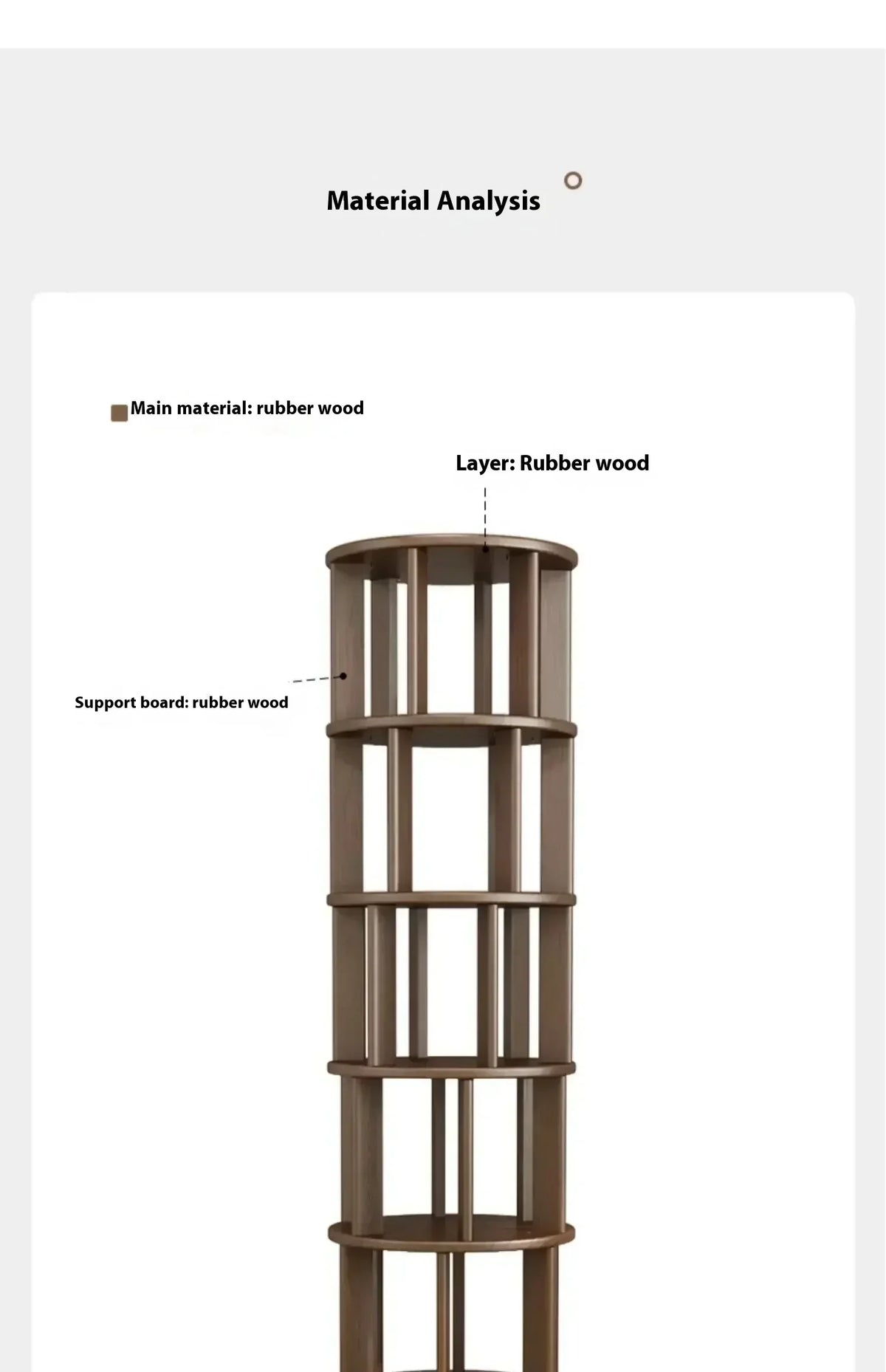 Vintage Rotating Bookcase – Compact Wooden Miniature House Display Shelf