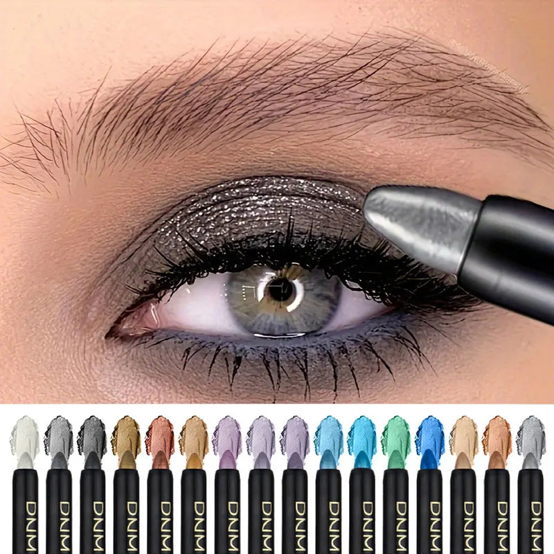 16-Color Pearlescent Glitter Eyeliner Set — Waterproof Long-Lasting