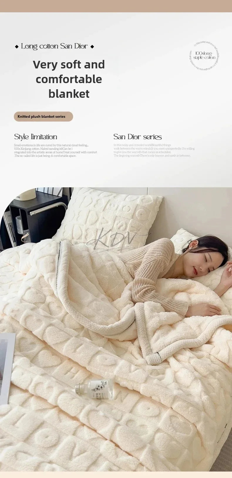 Heart Pattern Fleece Blanket – Cozy Throw & Bedding Sets