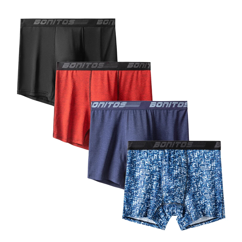 Men's Stretch Boxer Briefs, 4-Pack