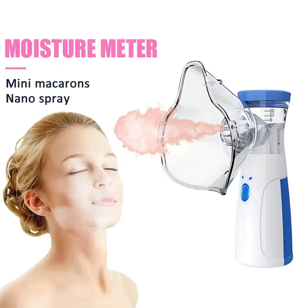 Mini Facial Steamer – Rechargeable Nano Mist Humidifier for Face & Eye Hydration