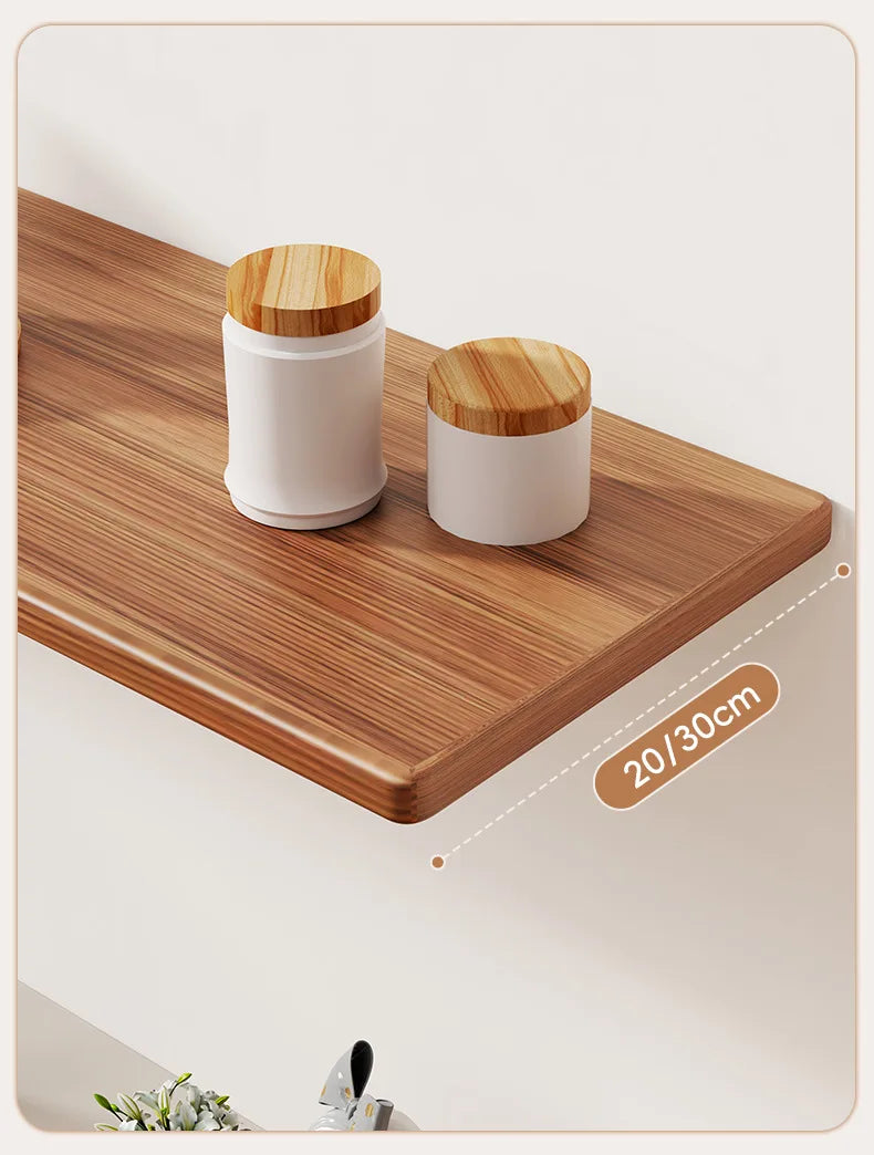 Floating Wall Display Shelf — Wooden Bookshelf, Decorative Laminate & Living Room Wall Rack