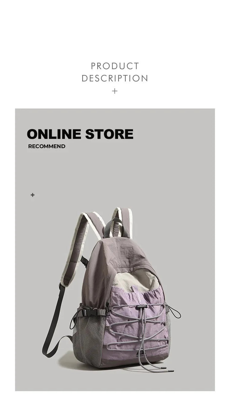 Women's Nylon Outdoor Backpack – Lightweight Hiking & Travel Bag