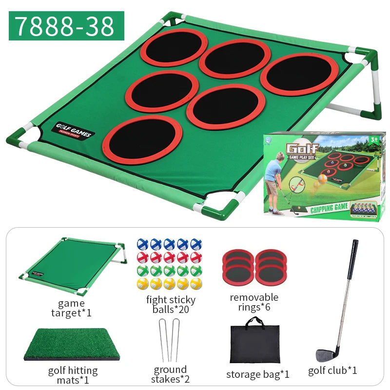 Backyard Golf Game Set – Foldable Sticky-Ball Targets