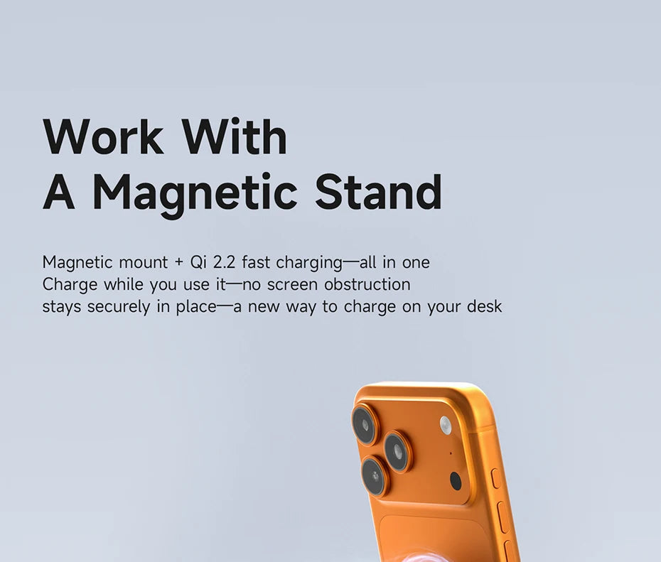 Hagibis Qi2.2 25W Dual-Sided Magnetic Wireless Charger – MagSafe Pad for iPhone 14–17 & AirPods