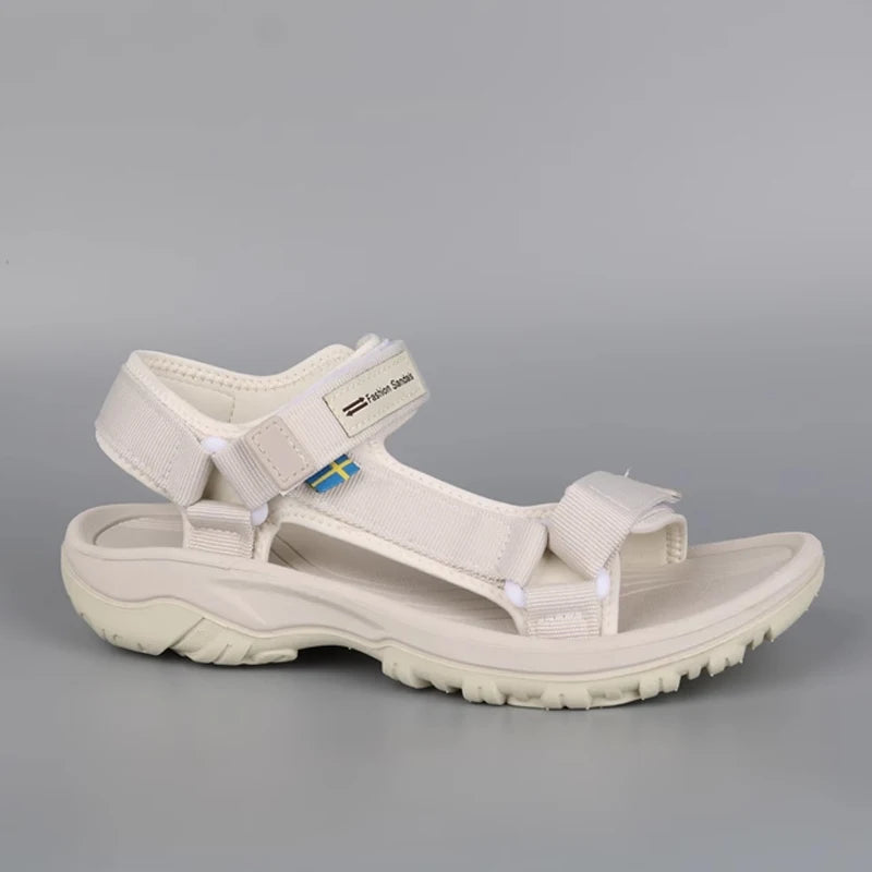 Women's Non-Slip Flat Beach Sandals – Breathable Casual Walking Shoes