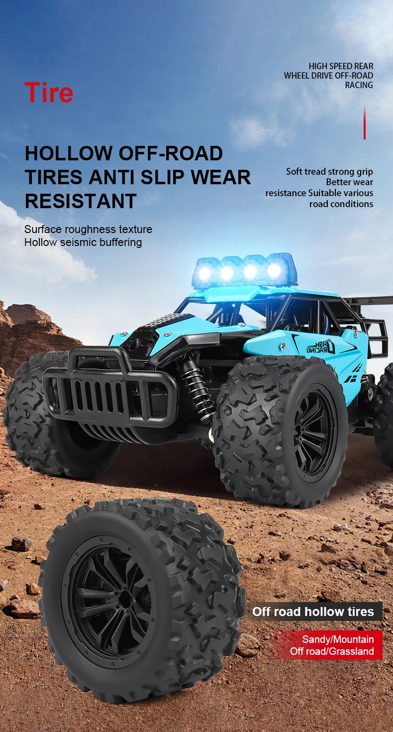 ZWN DK087 1:16 Scale 2WD RC Off-Road Climbing Car with LED Lights – Boys & Girls Gift