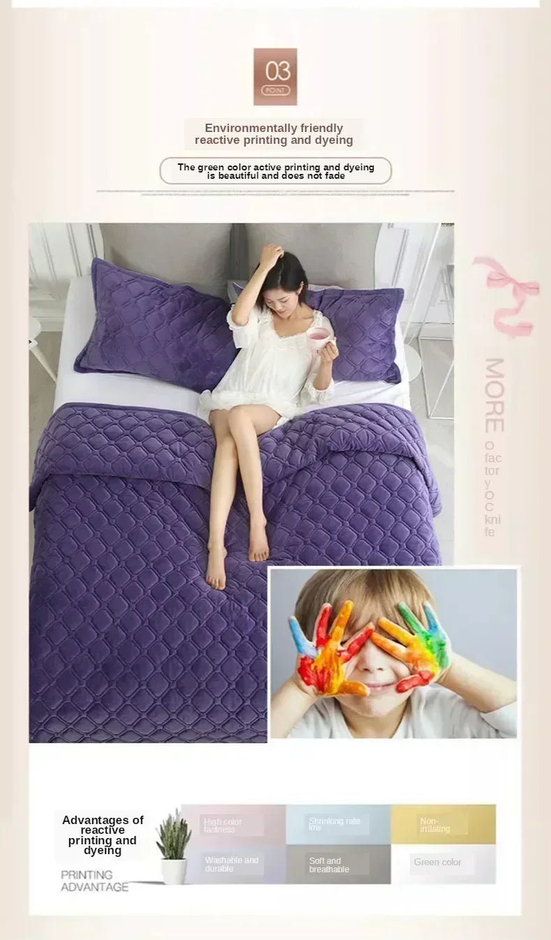 Flannel Geometric Bedspread – Super Soft Quilted Flat Sheet Blanket Cover, Twin to King