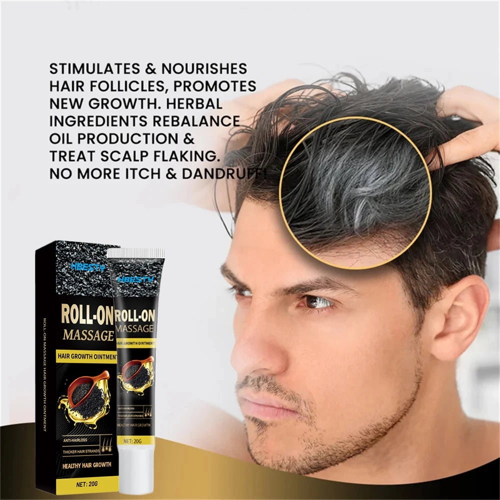 Herbal Anti-grey Hair Treatment Serum Cream White To Black Permanent Repair Natural Color Nourish Scalp Hair Care Products