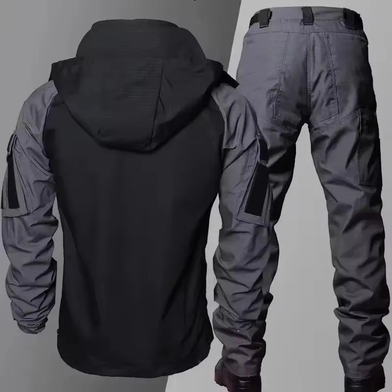 Men's Tactical Waterproof Tracksuit – Multi-Pocket Combat Training Set
