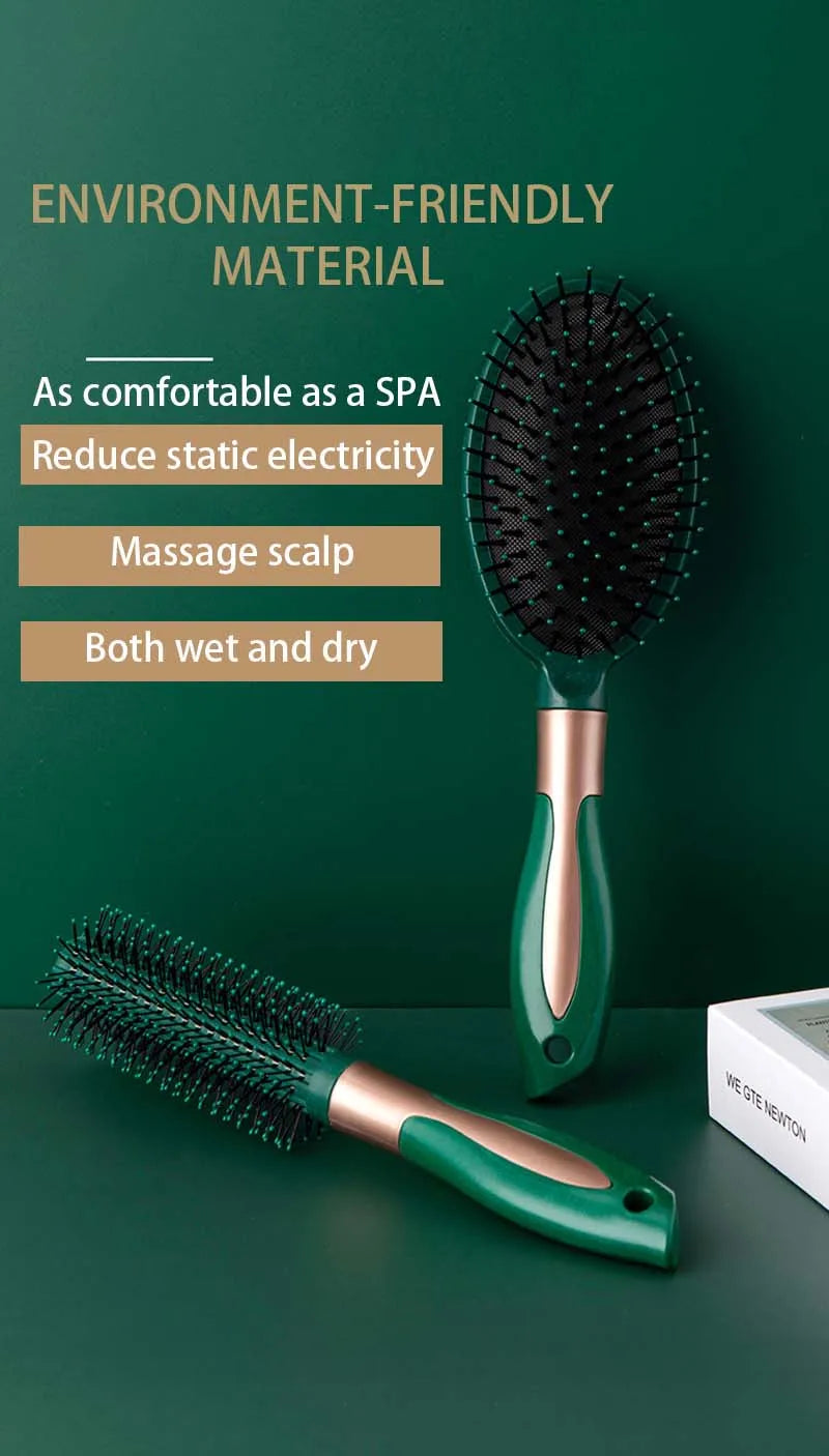 KLINA Air Cushion Scalp Massage Comb – Anti-Static Detangler for Salon & Home