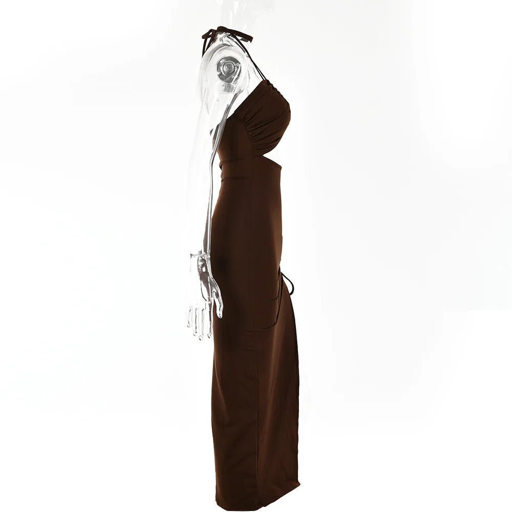 Sleeveless Backless Bodycon Club Midi Dress — Sexy Slim Night Party Dress