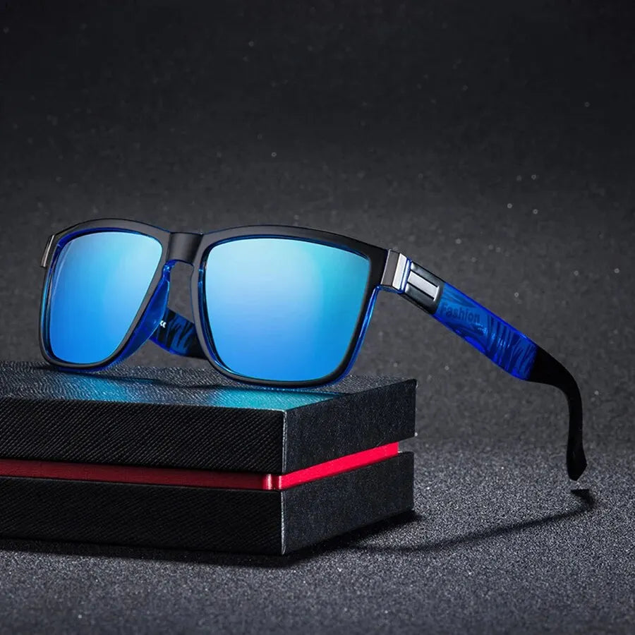 Fashionable Vintage Square Sunglasses | Luxury Designer Driving Fishing Eyewear for Men & Women