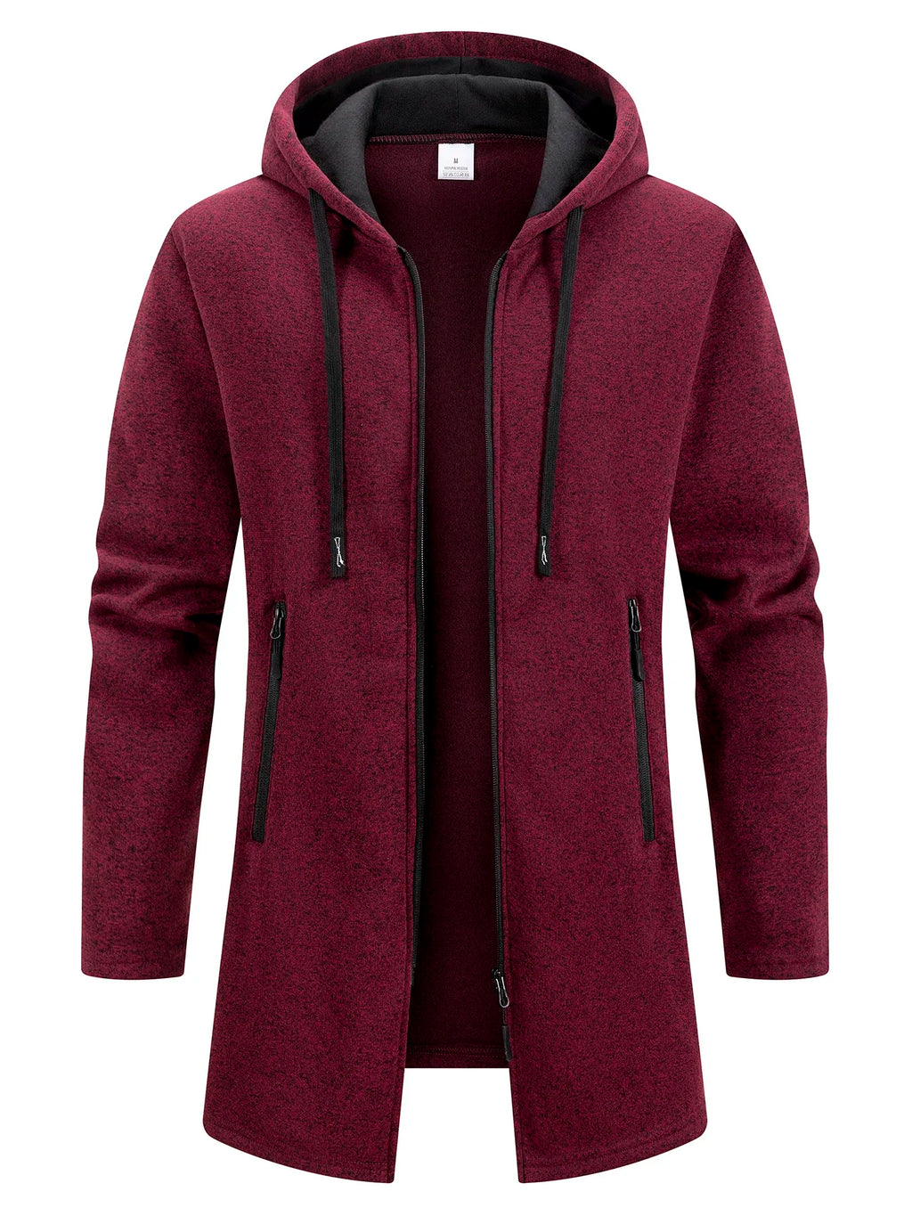 Men's Fleece Zip-Up Hoodie Jacket – Warm Knit Outerwear, S–3XL, 6 Colors