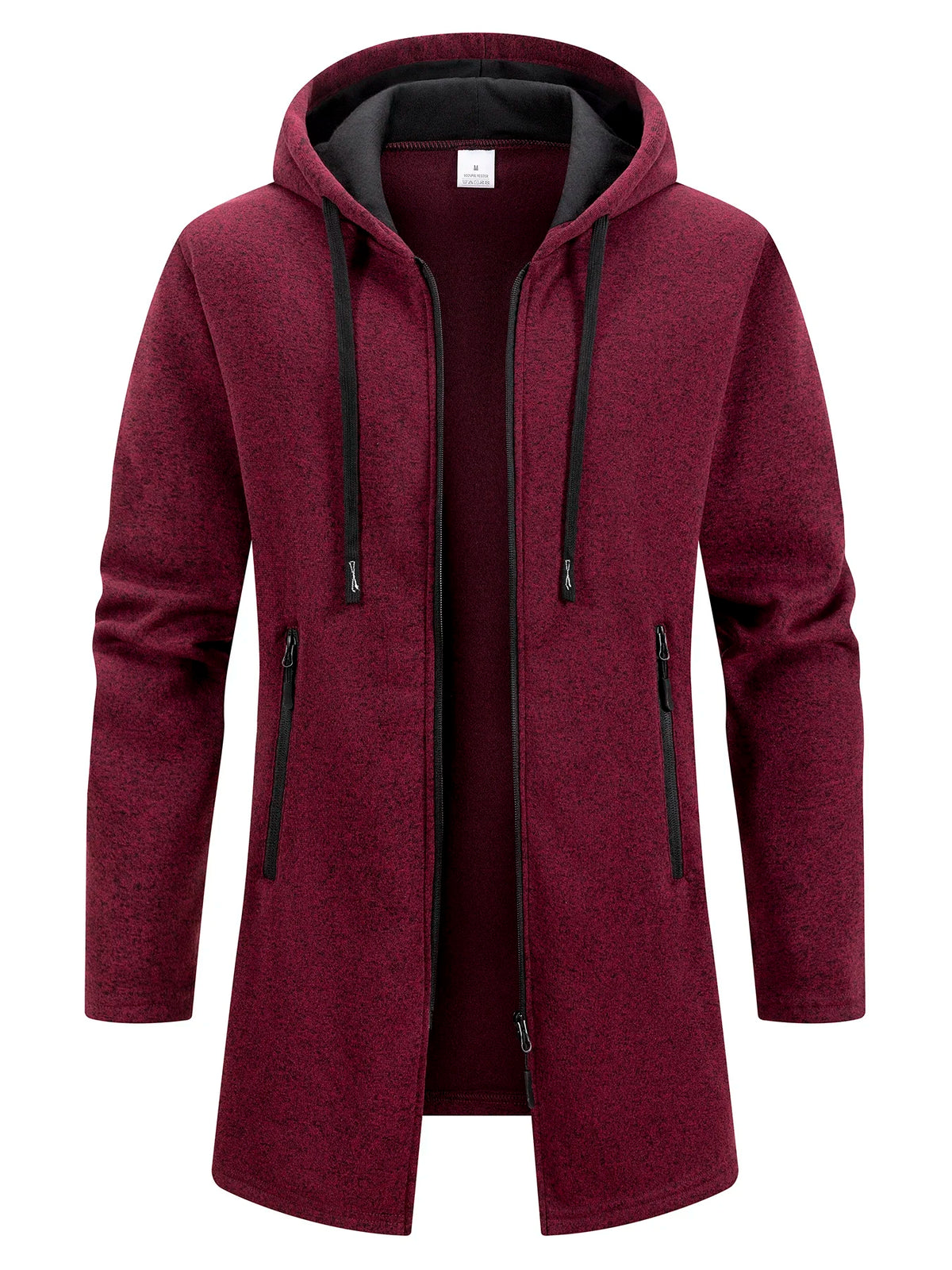Men's Fleece Zip-Up Hoodie Jacket – Warm Knit Outerwear, S–3XL, 6 Colors