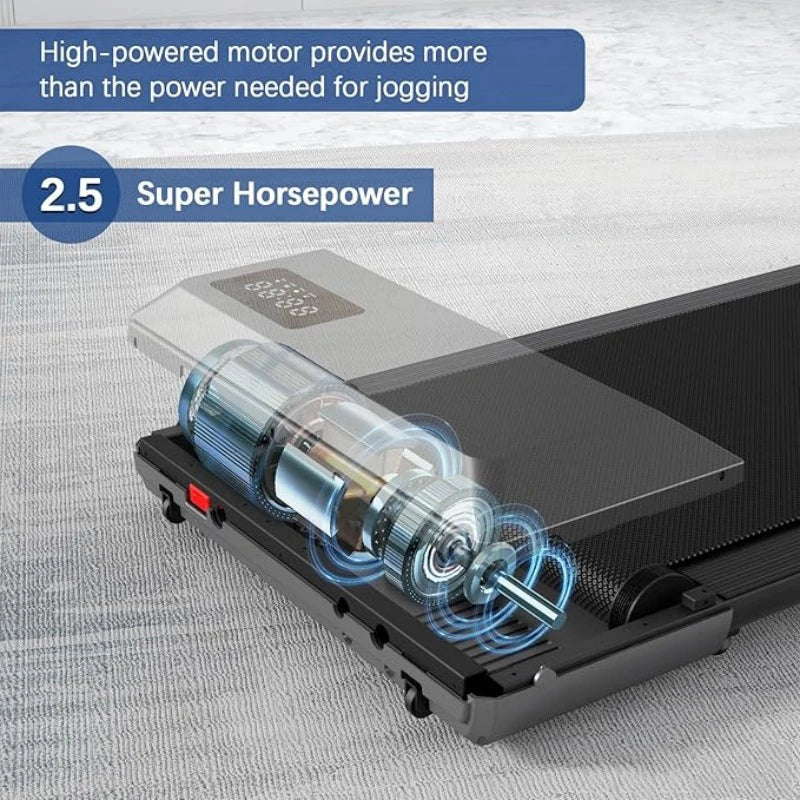 2-in-1 Folding Treadmill & Walking Pad – 300LBS, 2.5HP Motor, LCD Display, Home Walking & Running Machine