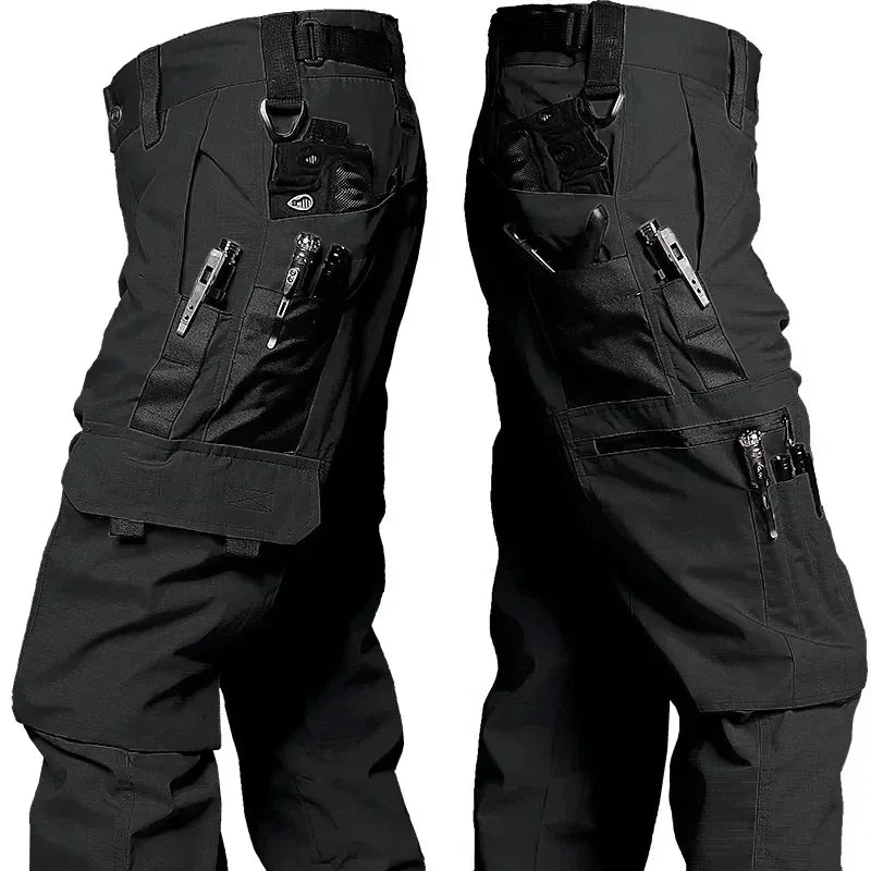 Men's Tactical Waterproof Cargo Work Pants — Multi-Pocket Outdoor Hiking Trousers for Spring, Autumn & Winter