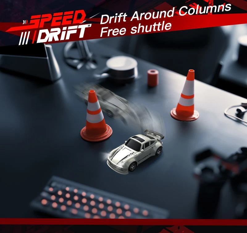 1/64 Scale Mini 4WD RC Drift Car – High Speed GTR Racing Model