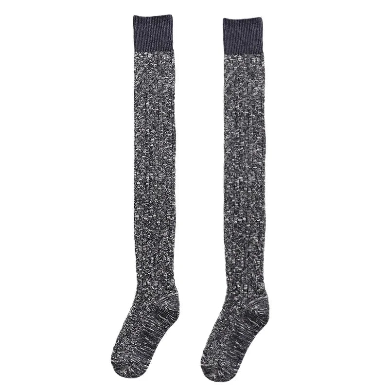 Women's Thigh-High Socks – Thick Cotton Blend