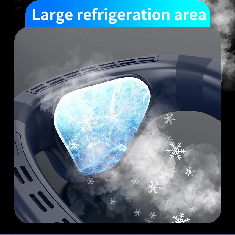 Portable Neck Air Conditioner — Rechargeable Semiconductor Bladeless Cooling Fan Wearable Cooler