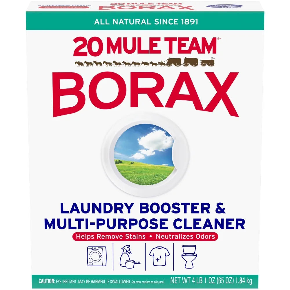 100+ Years of Trusted Clean — All Natural Borax Laundry Detergent Booster & Multi-Purpose Household Cleaner | 65 oz Pure Mineral Powder