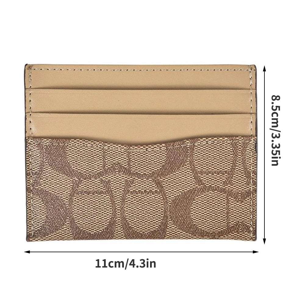Women's Multi-Function PU Leather Card Holder Wallet – Short Coin Purse in Black & Khaki