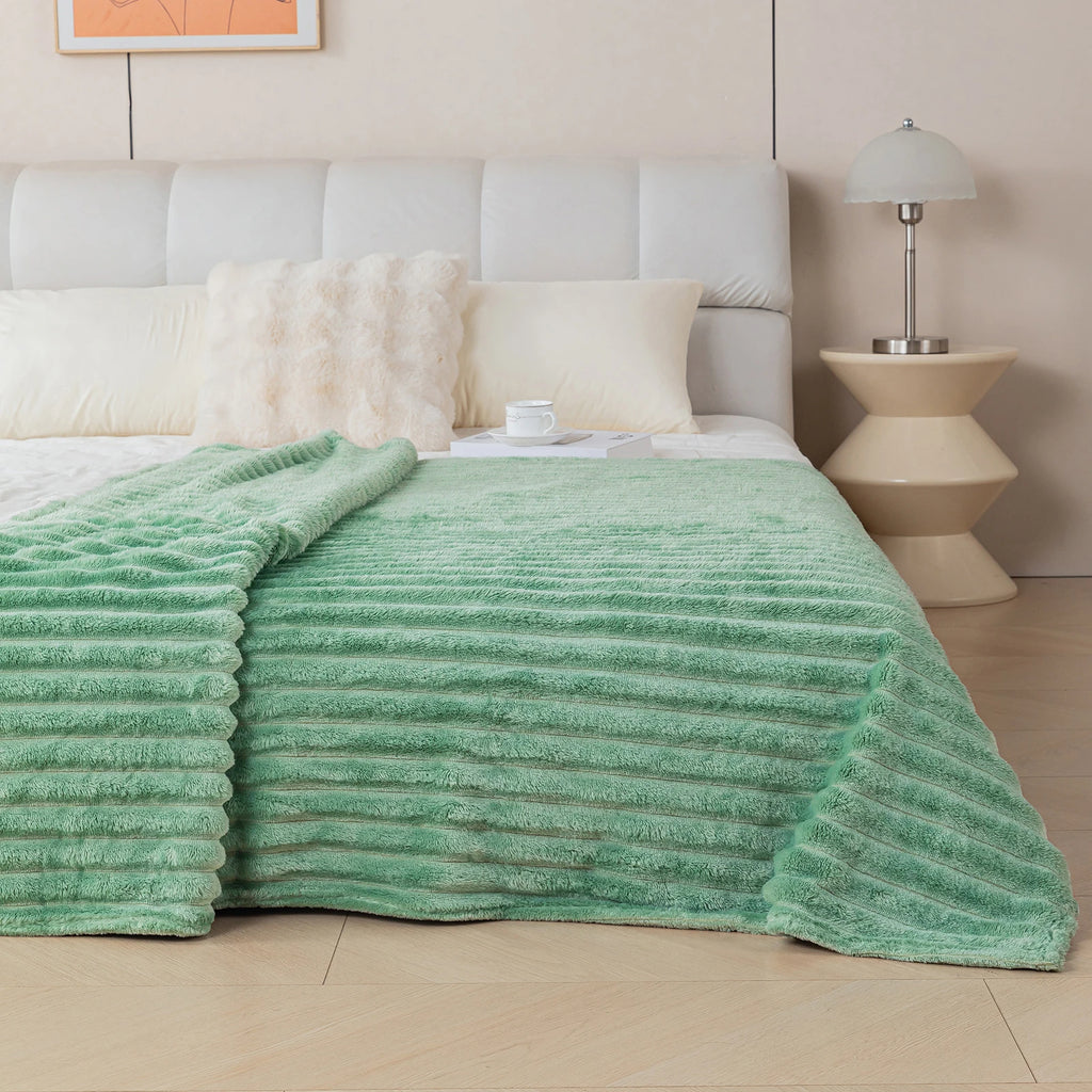 Soft Flannel Blanket – Warm Nap Throw in Multiple Colors, Christmas Gift Blanket